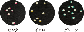 ピンク イエロー グリーン
